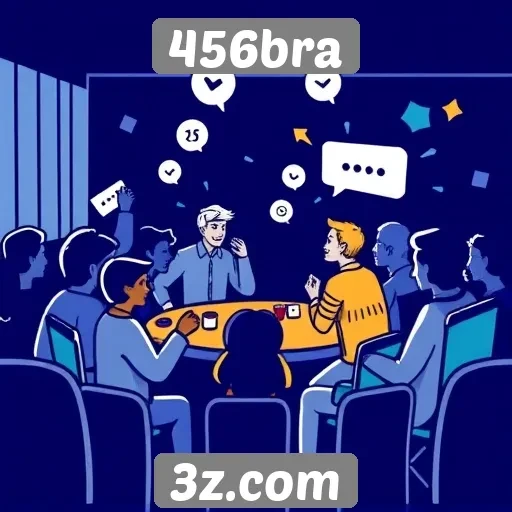 Destaque para os recursos de comunidade do site 456bra